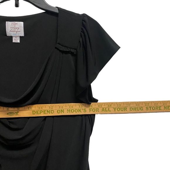 SUZY CHIN for MAGGY BOUTIQUE Drape Black Dress - Picture 7 of 14